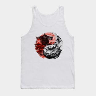 Yin e yang Temple and Nature Tank Top